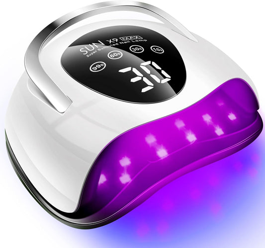 220W LED UV Light Dryer for Nails Gel Polish with 57 Lamp Beads 4 Timer Setting & LCD Touch Display Screen, Auto Sensor, Professional Nail Light