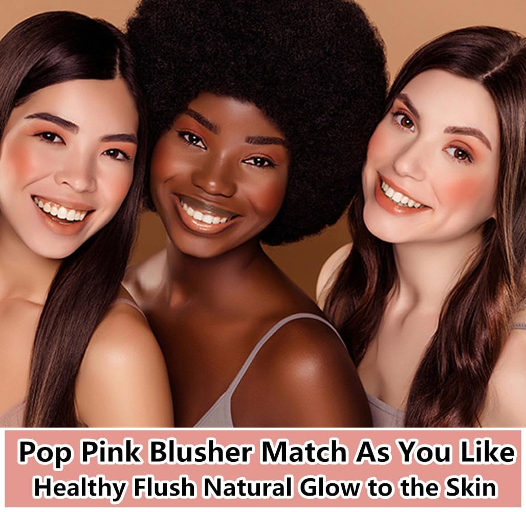 Go Ho Liquid Blush Beauty Wand,Soft Cream Blush Makeup,Liquid Blush for Cheeks Contouring with Cushion Applicator,Easy to Blend & Long Lasting & Smooth Natural Dewy Finish,01# Bliss Pink Blush Liquid