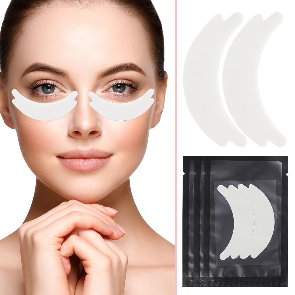 50 Pair Butterfly Under Eye Gel Pads Hydrogel Eye Patches For Eyelash Extension, Lint Free Under Hydrogel Eye Mask Pads Lash Extension Supplies (Black)