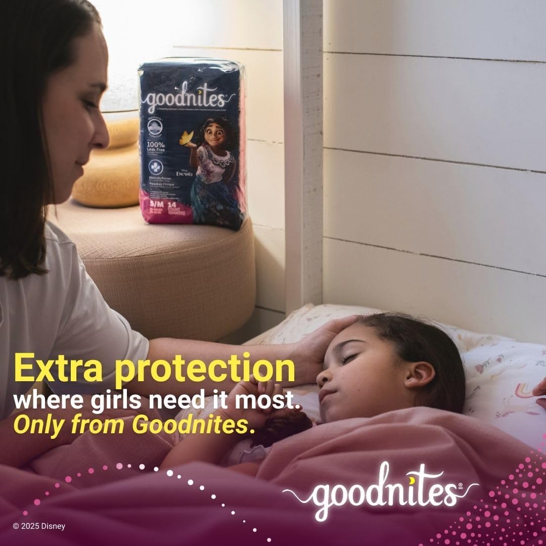 Goodnites Girls' Nighttime Bedwetting Underwear, Size Large (68-95 lbs), 11 Ct, Packaging May Vary