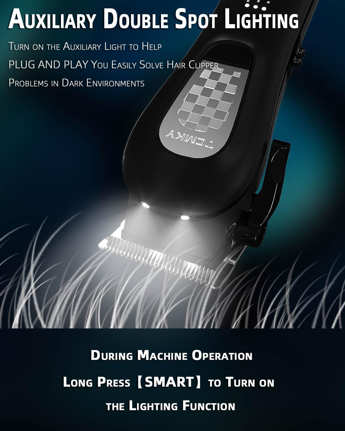 Hair Clippers for Men Cordless&Corded Barber Clippers for Hair Cutting & Grooming Professional Hair Trimmer for Men Rechargeable Hair Trimmer Kit for Household(Black)