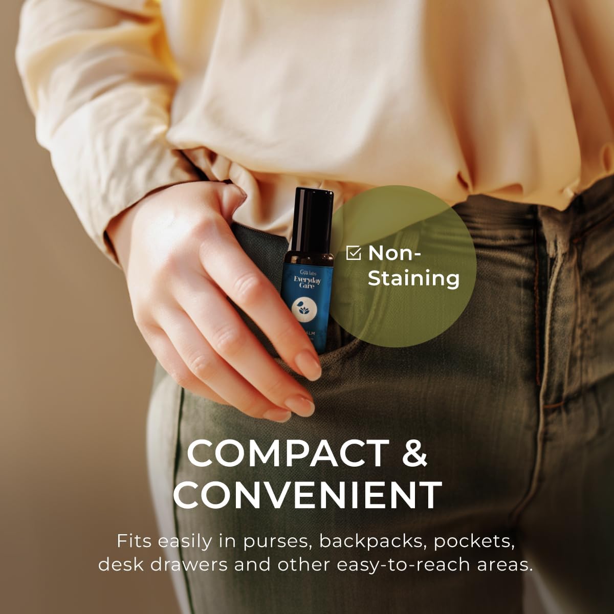 Gya Labs Deep Calm Essential Oil Roll on - Relaxing Gifts for Women, 100% Pure Natural Calming Oil, Chamomile & Lavender Aromatherapy Blend, Travel Size (0.34 Fl Oz)