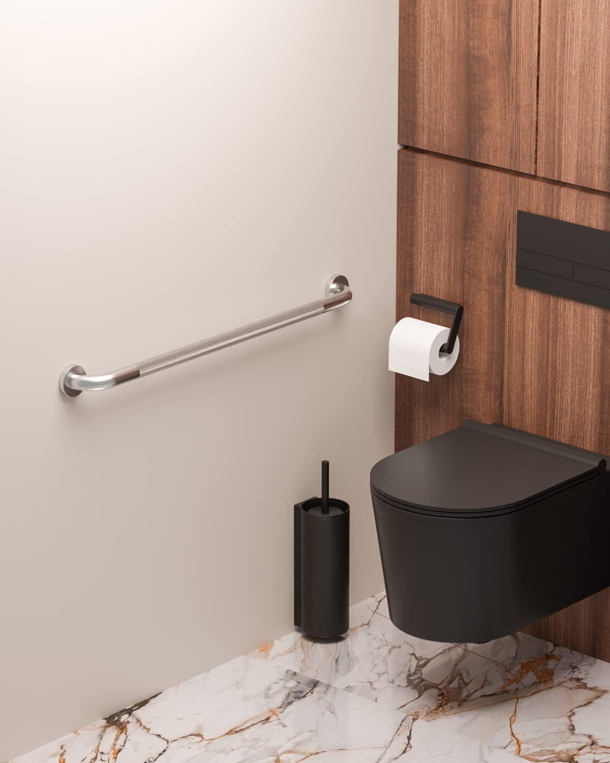 32 Inch Anti Slip Shower Grab Bar, Munzong 2 Pack Stainless Steel Bathroom Grab Bar, Brushed Nickel Knurled Bathroom Balance Bar,Safety Hand Rail Support Handicap Elderly Senior Assist Bath Handle