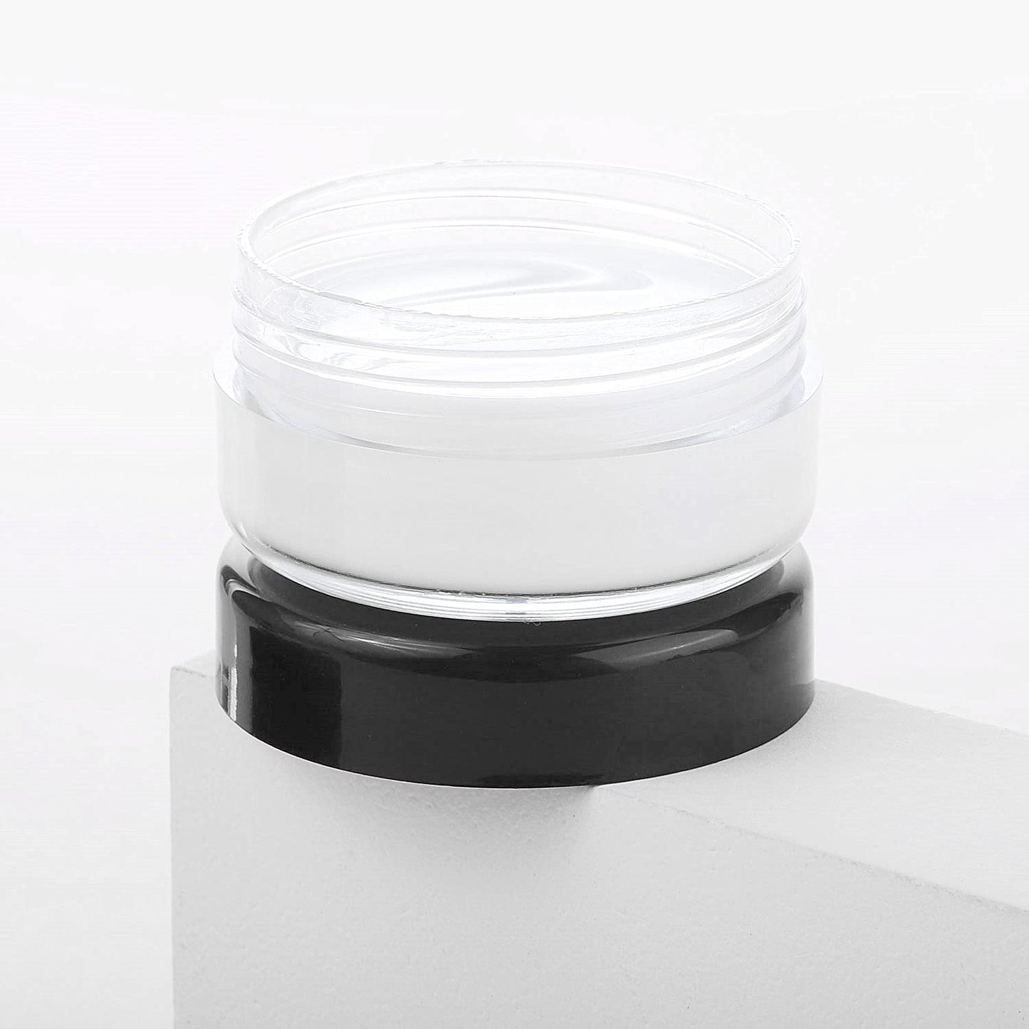 100 Count 10g Small Sample Containers with Lids Plastic Jar Cosmetic Jars Empty Makeup Jars Lip Balm Containers - Black