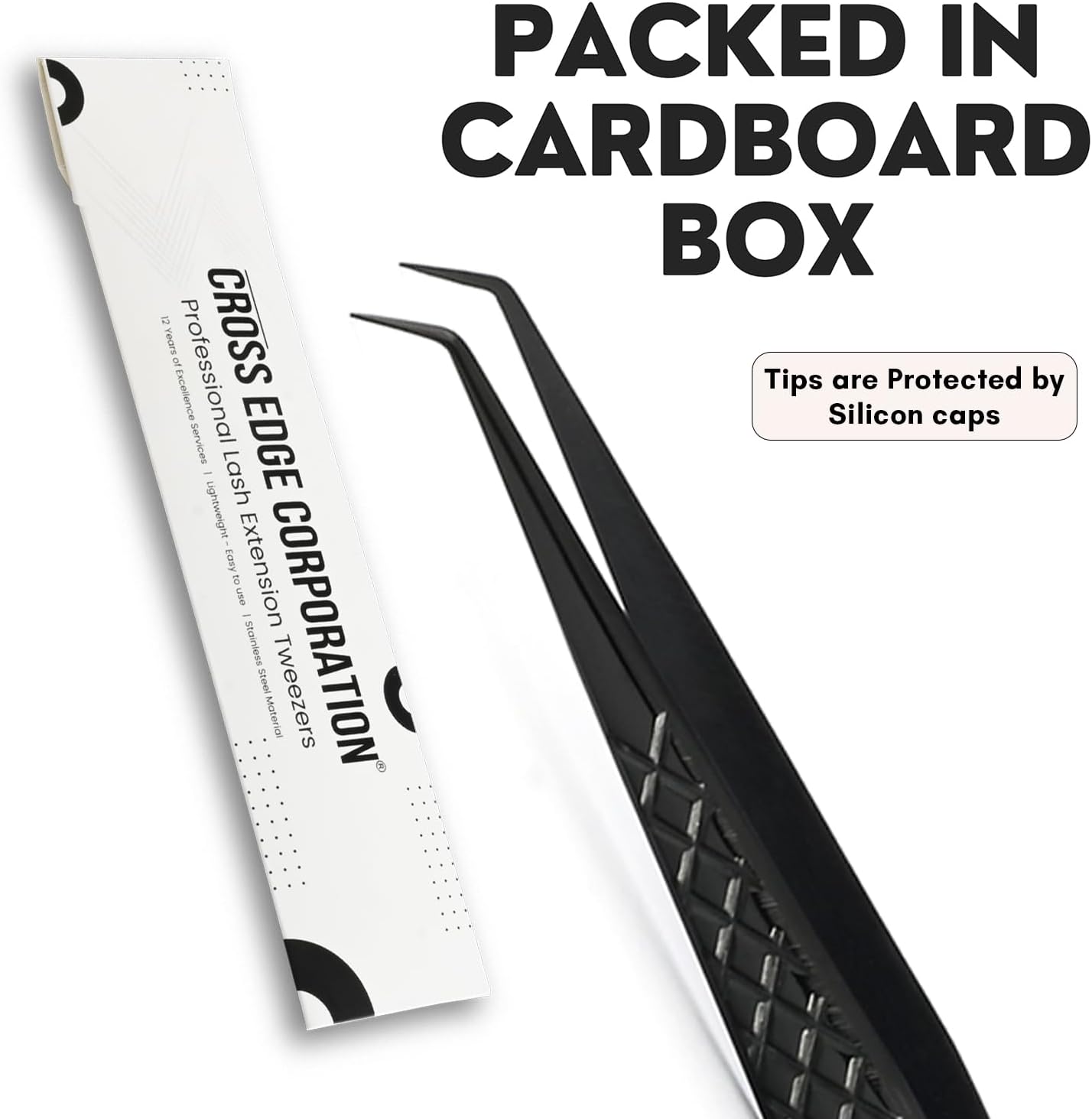 Isolation Tweezer for Eyelash Extensions – 14cm Curved Degree, Japanese Stainless Steel, Best for Individual Isolation & Classic Lashes, Eyelash Twisers (Black)