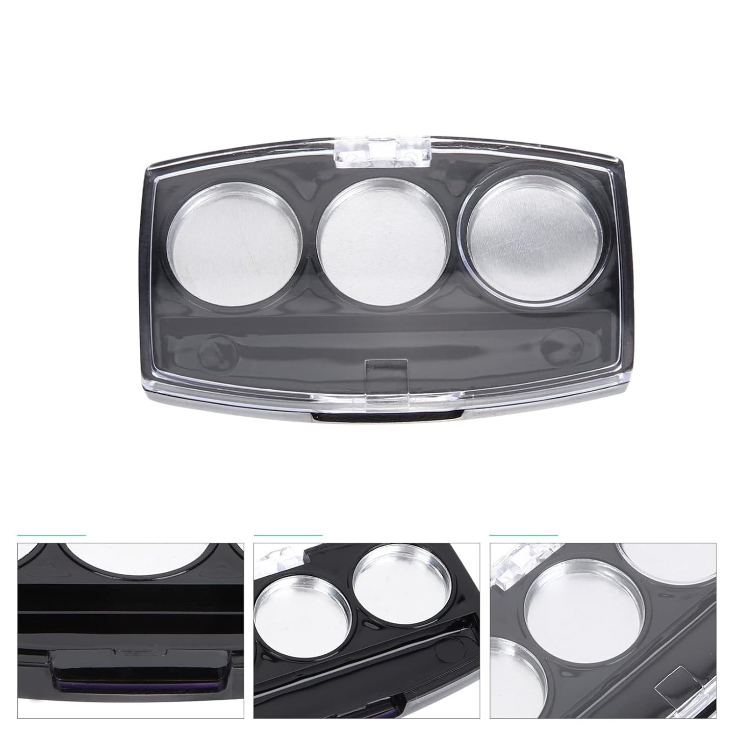 10Pcs Empty Magnetic Eyeshadow Palette Empty Eyeshadow Pans Containers Eyeshadow Palettes 3 Grids Makeup Pans Cosmetic Pans Eyeshadow Makeup Containers for Women Girls