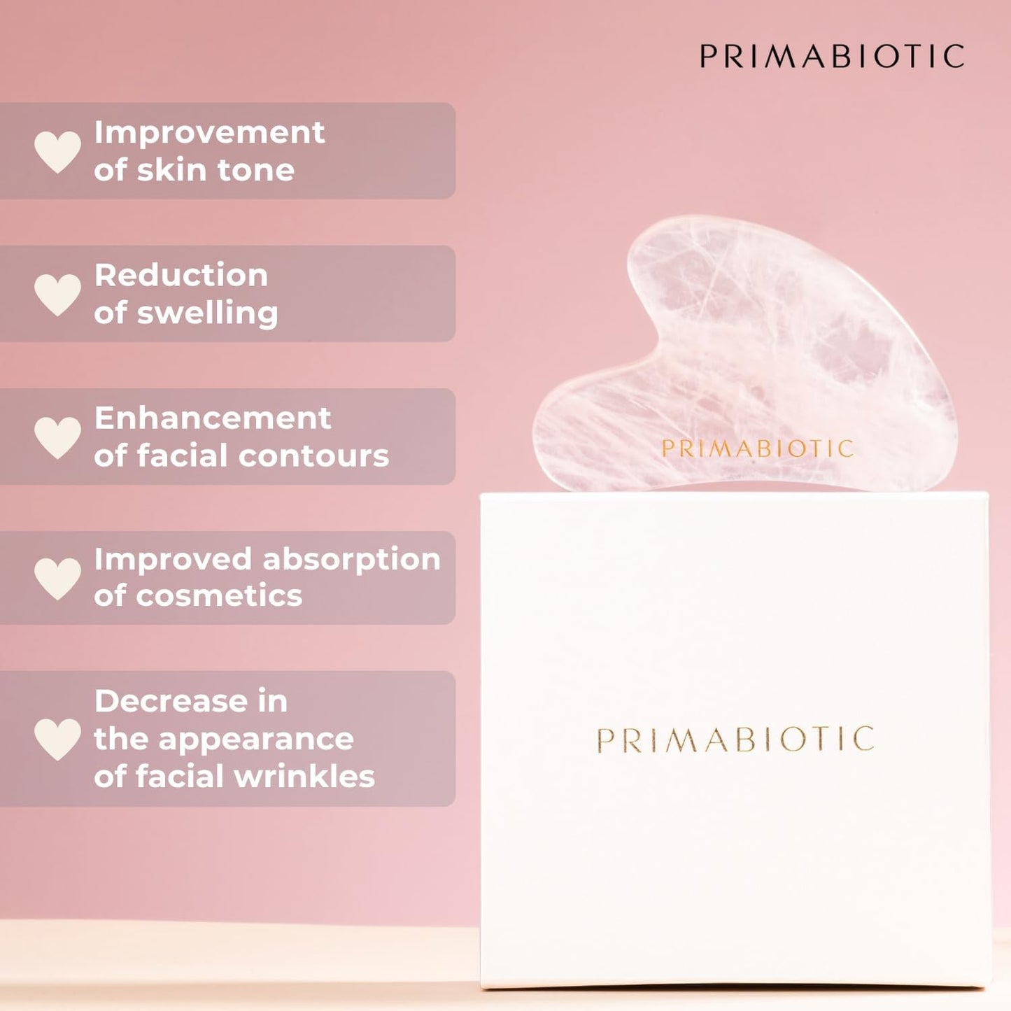 Gua Sha Stone – Facial Massage Tool for Wrinkles – Rose Quartz Guasha – Skin Care – Beauty Products – Massage Tool for Skin Care – Anti-Aging