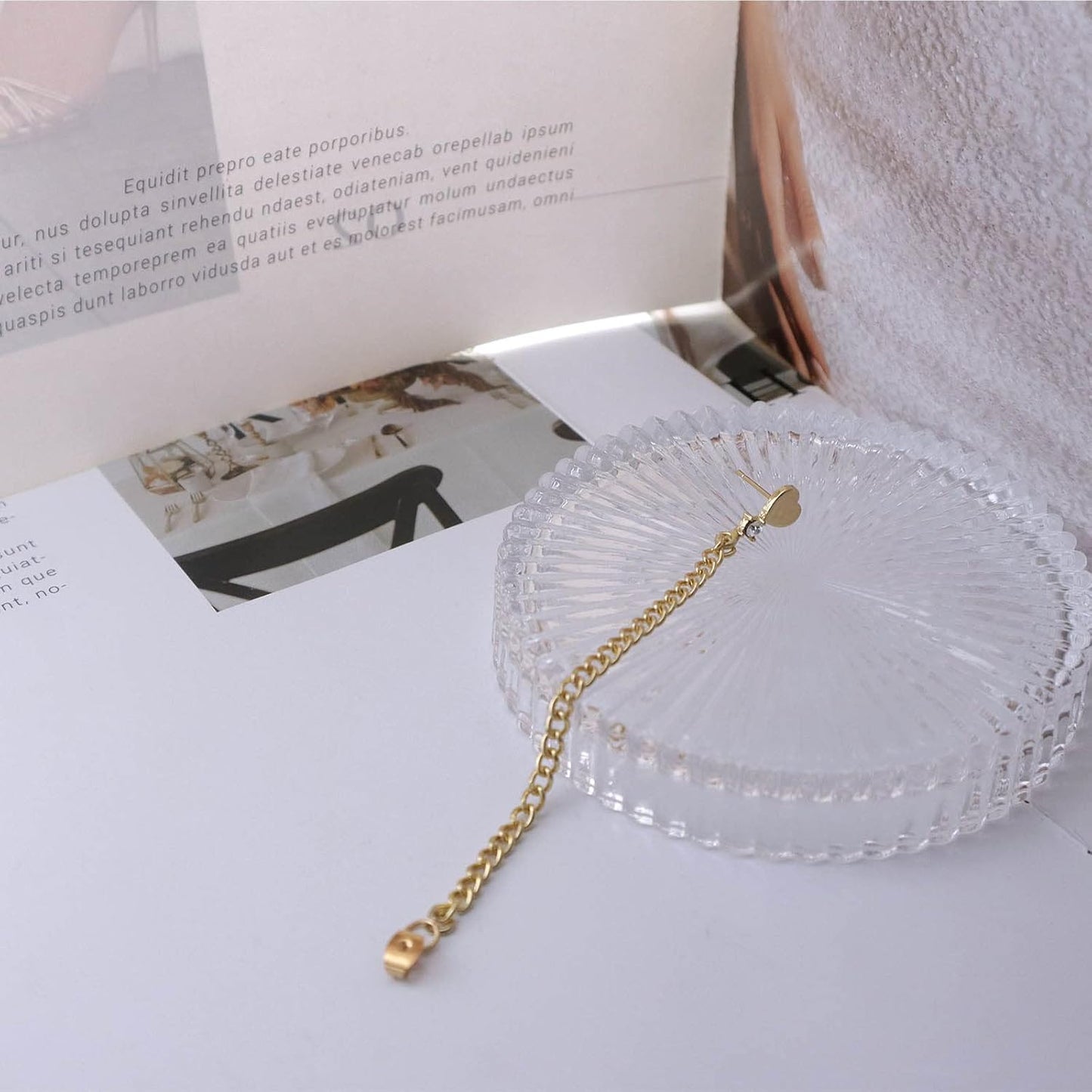 Heart Jacket Earring for Women Gold Love Heart Stud Earring Long Chain Drop Earring Tiny Crystal Star Earring Vintage Chain Link Earring Jewelry for Girls Gifts