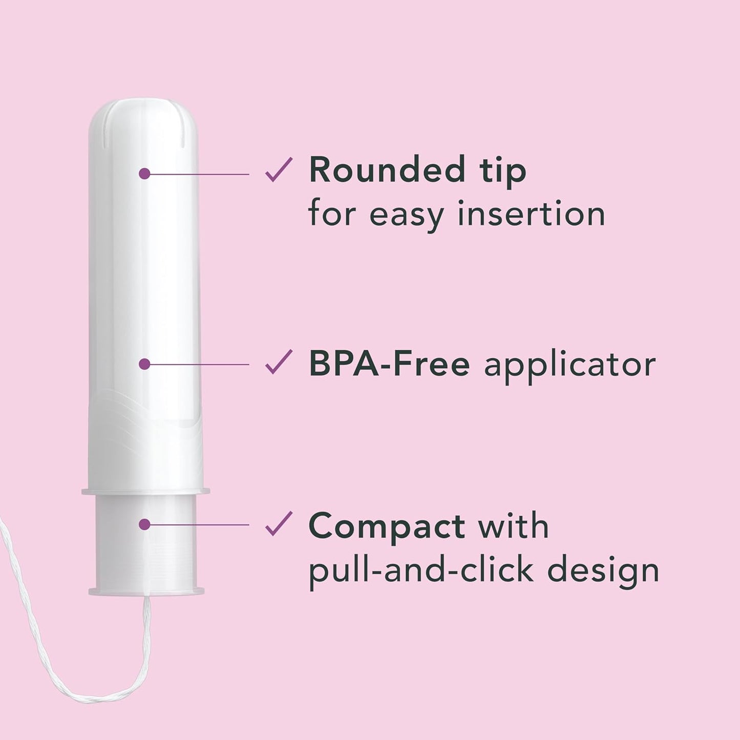 Rael Tampons, Compact Applicator Tampon Made with Organic Cotton, Multipack, Regular and Super Absorbency, BPA-Free, Chlorine-Free, Leak Locker Technology (36 Count, Bundle)