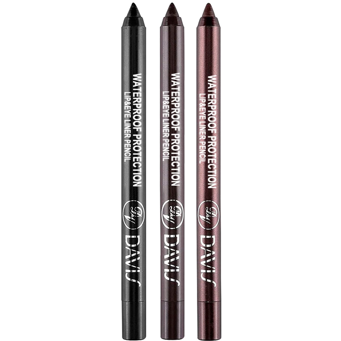 3 Colorful Eyeliner Pen Set, Eye Shadow Pencil, Pearl Eyeliner Kit Metallic Glitter Colored Eye liner for Women Eye&Lip Liner Professional Waterproof Eye Makeup(3PCS E)