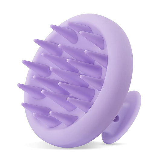 HEETA Scalp Massager Hair Growth, Scalp Scrubber with Soft Bristles, Integrated Silicone Design, Exfoliator for Dandruff Removal & Relaxation, Shampoo Brush Fit Wet Dry Hair Use, Light Purple