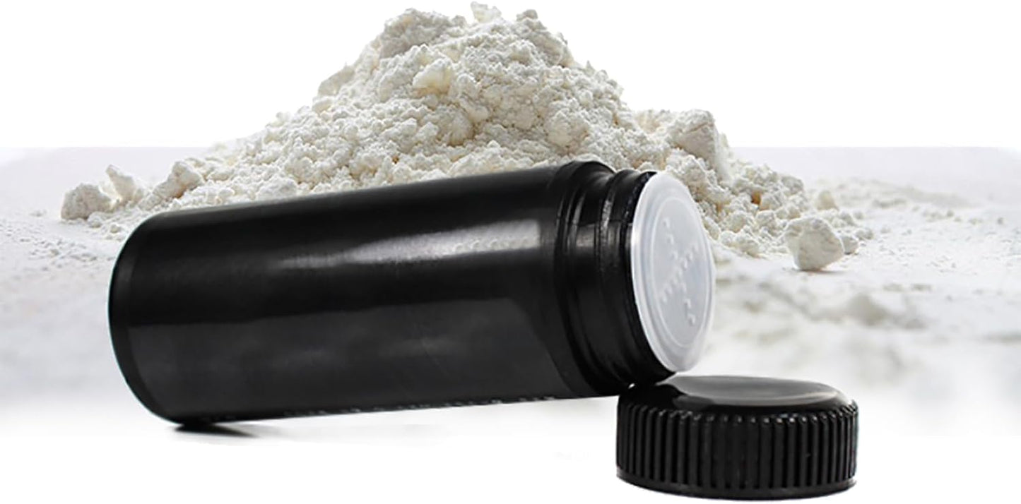 6pcs Plastic Loose Powder Bottle, Mini Empty Talcum Bottle Refillable Cosmetic Powder Dispenser Travel Cosmetic Glitter Eye Shadow Shaker with Sifter and Lids(60ml)