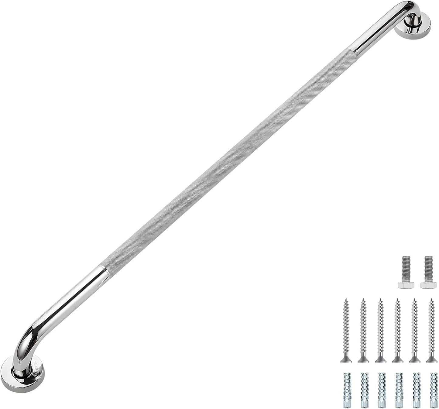 Grab Bars for Shower, 2 Pack 36-Inch Anti Slip Shower Handles for Elderly, Safety Shower Grab Bar, Stainless Steel Handicap Grab Bars for Bathroom (Polished Nickel 1" Diameter)