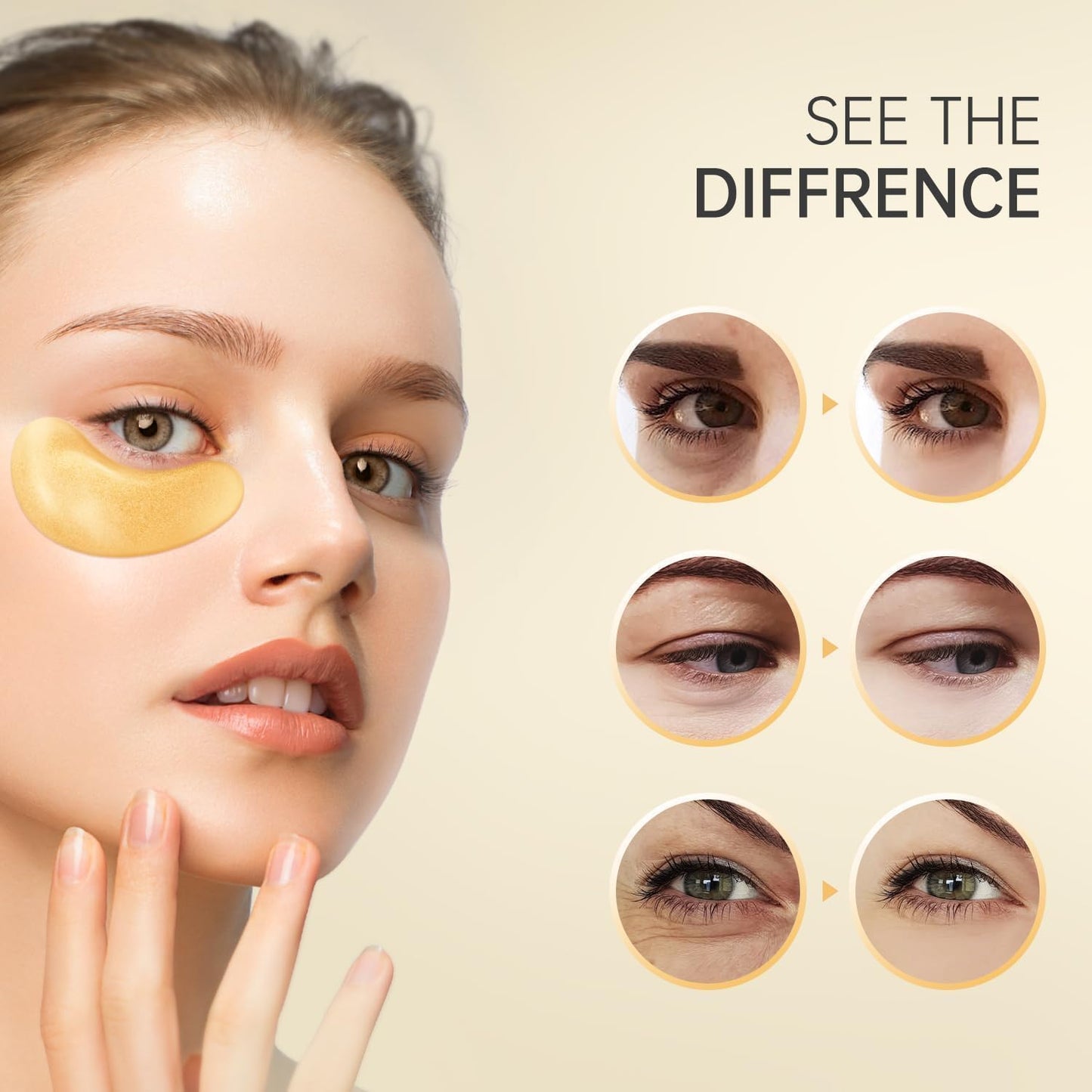 30 Pairs 24K Gold Under Eye Patches Face Masks Dark Circles Puffy Eye Bags Collagen Skincare Spa Trip Eye Mask