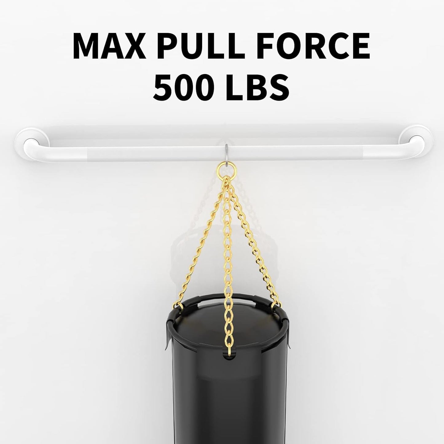 36 Inch Anti Slip Shower Grab Bar Oil Rubbed White, Munzong Bathroom Grab Bar, Knurled Bathroom Balance Bar,Safety Hand Rail Support Handicap Elderly Injury Senior Assist Bath Handle