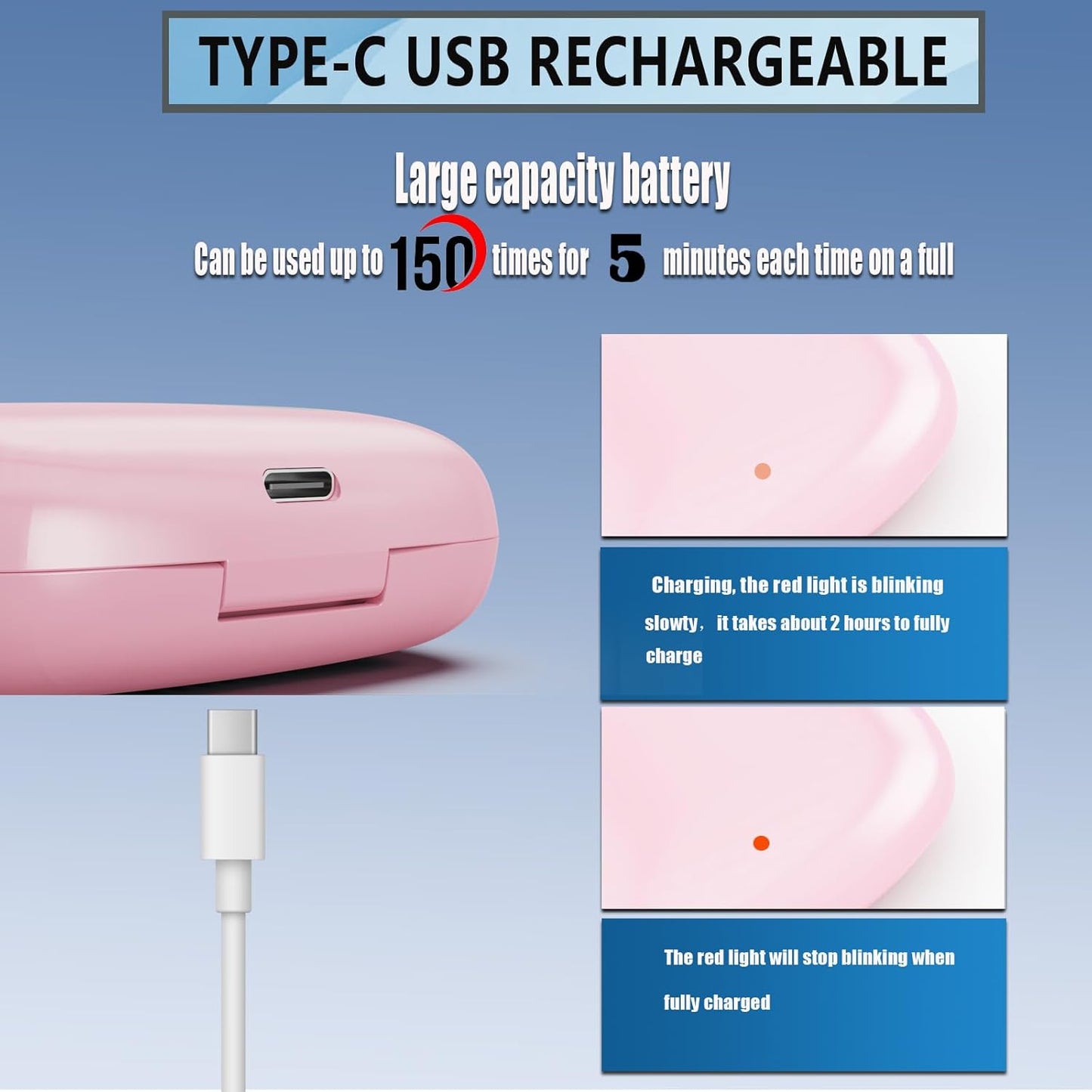 UV-C Toothbrush Cover Case and Holder Electric Travel Toothbrush Cover with Holder for Any Toothbrush Head Rechargeable Toothbrush Travel Case Pink