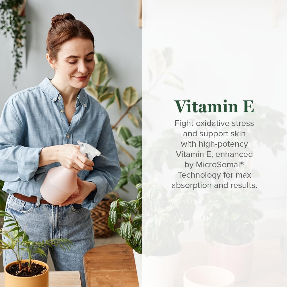 Global Healing Organic Vitamin E Liquid Drops 40 mg - Natural D-Alpha Tocopherol 15% α-tocopherol - Vegan Liquid Vitamin E Oil Oral Supplement for Skin - Low Dose Liposomal Vitamin (2 Oz)