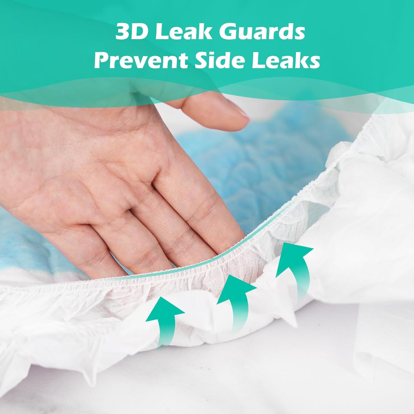 SUNKISS TrustPlus Adult Diapers with Maximum Absorbency, Unisex Disposable Incontinence Briefs with Tabs for Men and Women, Odor Control, Small/Medium, 15 Count