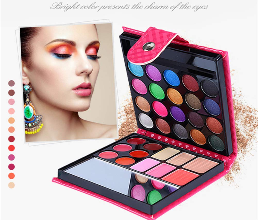 32 Colors Eyeshadow Palette Makeup Contouring Kit Combination with Lipgloss, Blusher and Concealer #1 - Perfect for Professional and Daily Use