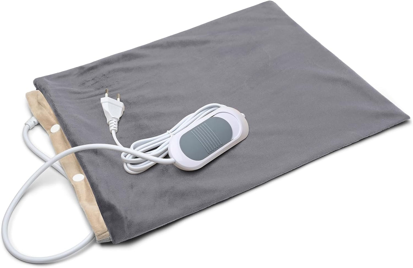 Mixweer Flannel Heating Pad Replacement Cover Soft Flannel Replacement Cover for Heating Pad or Pillow(Grey,12 x 15 Inches)