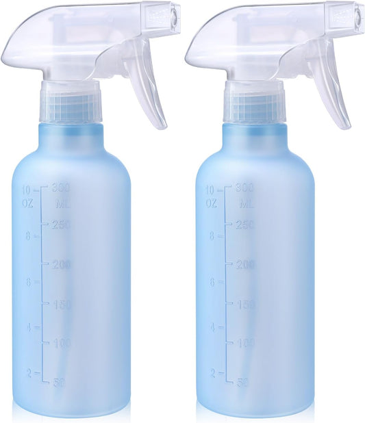 Spray Bottles, Small Water Spray Bottle for Hair Cleaning Plants Pet, Mist/Stream Adjustable, BPA-free Plastic Spray Bottle 10 oz (300ml), Squirt Bottle 2 Pack