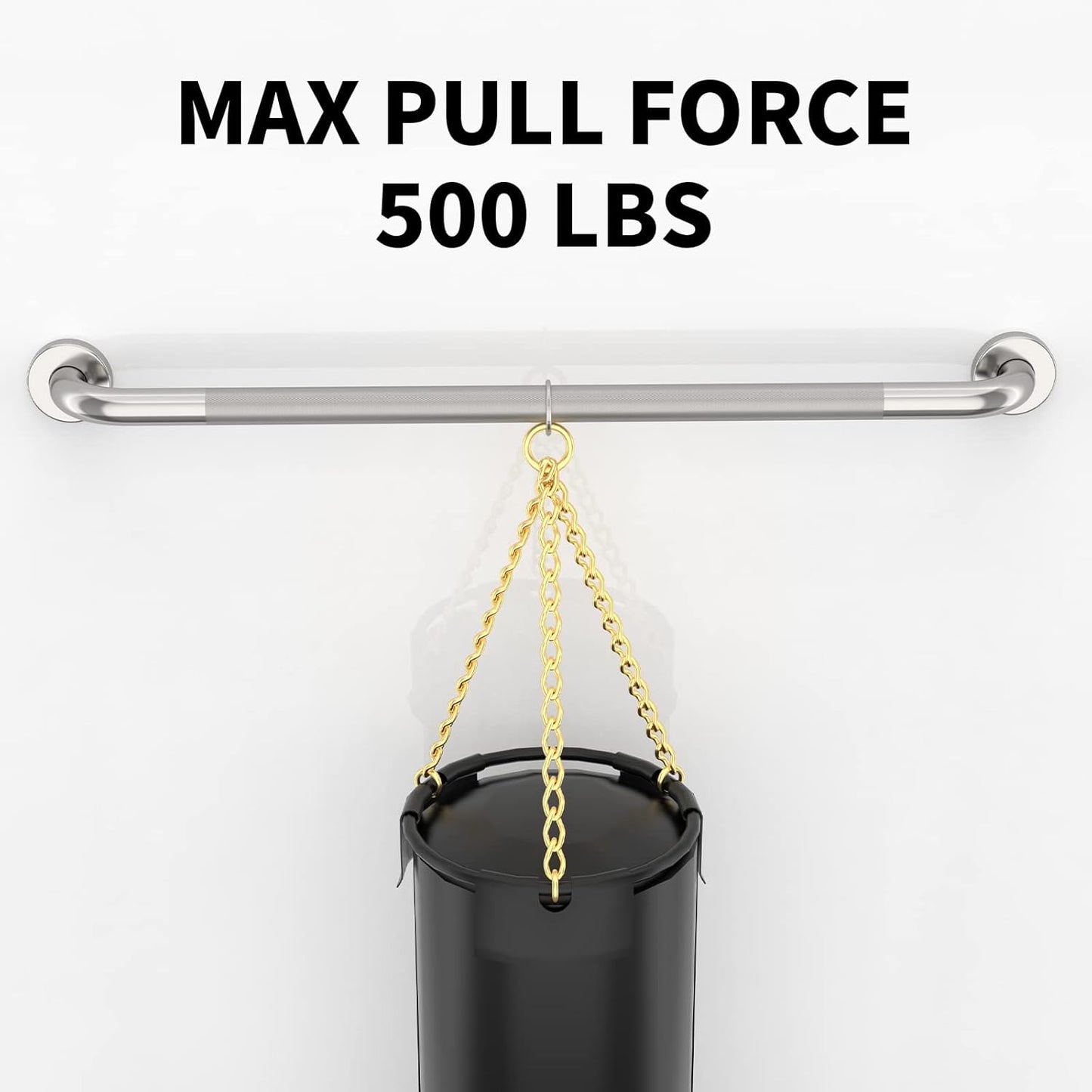 36 Inch Anti Slip Shower Grab Bar, Munzong 2 Pack Brushed Nickel Bathroom Grab Bar, Knurled Bathroom Balance Bar,Safety Hand Rail Support Handicap Elderly Injury Senior Assist Bath Handle