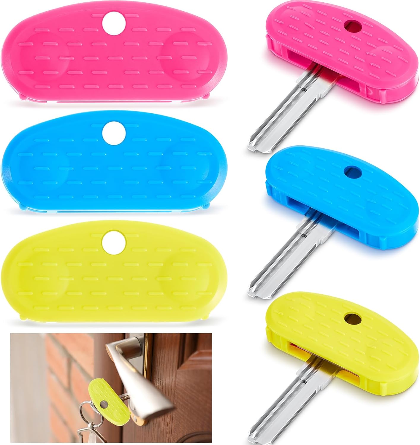 6 Pack Easier to Grip Key Turner Aid Bright Aid Key Turners for Arthritis Reumatoide Disability Parkinson Colorful Turner for Weak or Elderly Hands Daily Door Lock Bulk