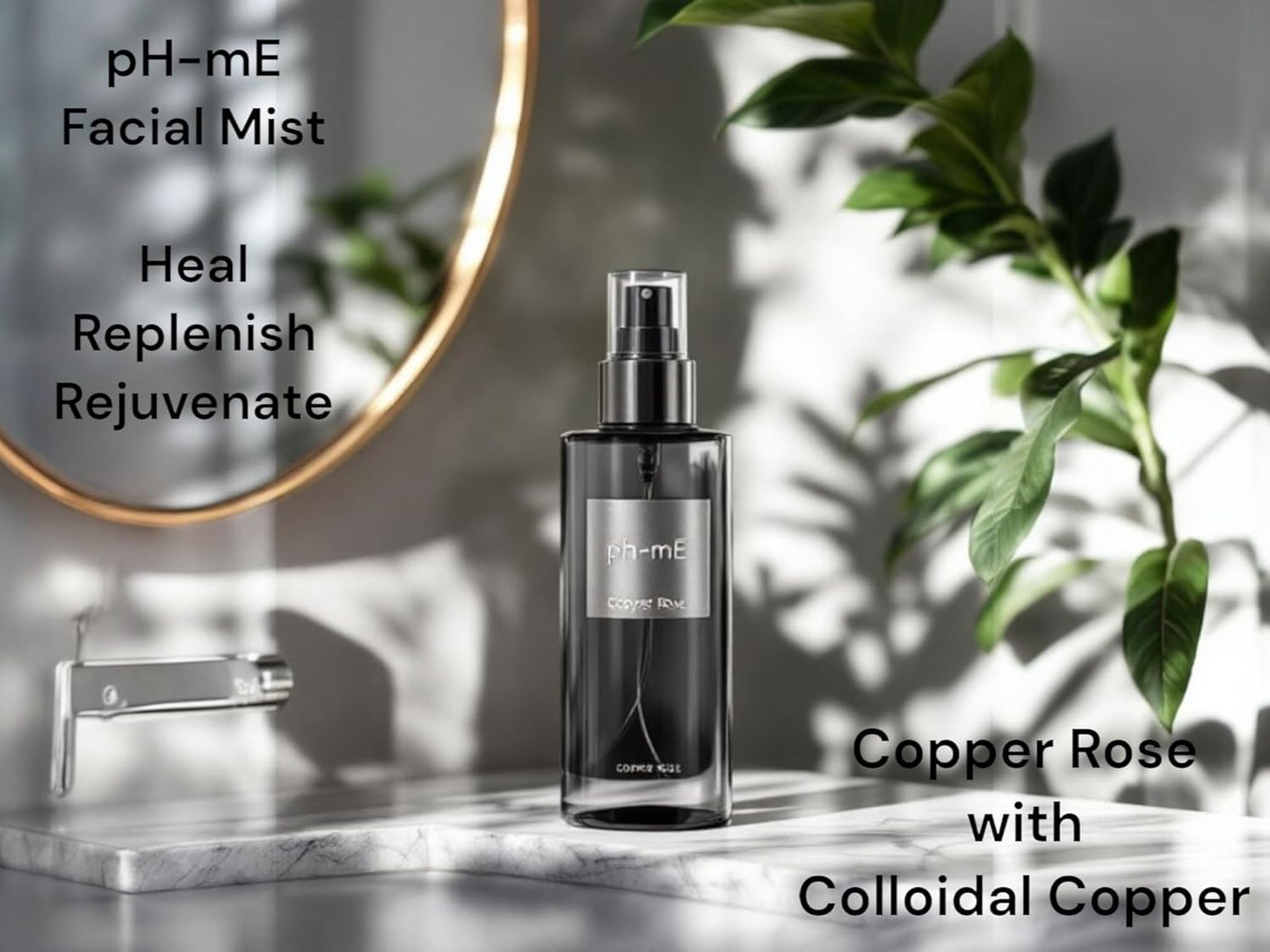 Hydrating Cleaning Face Mist, Copper Rose, Pure, Natural, Organic Ingredients Helps your Skin Reduce Wrinkles, Fine Lines, Inflammation, Acne, for Clear Beautiful Skin (2oz)