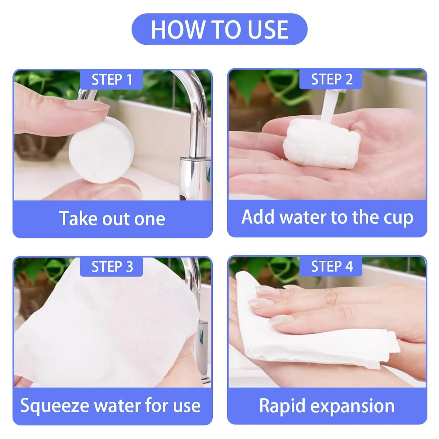 Disposable Face Towel, Compressed Towels, Coin Towels for Travel Camping Hiking, Magic Towel Portable Soft Tissue Wipes Hand Face Home Beauty (300 piece, 8×8inch)