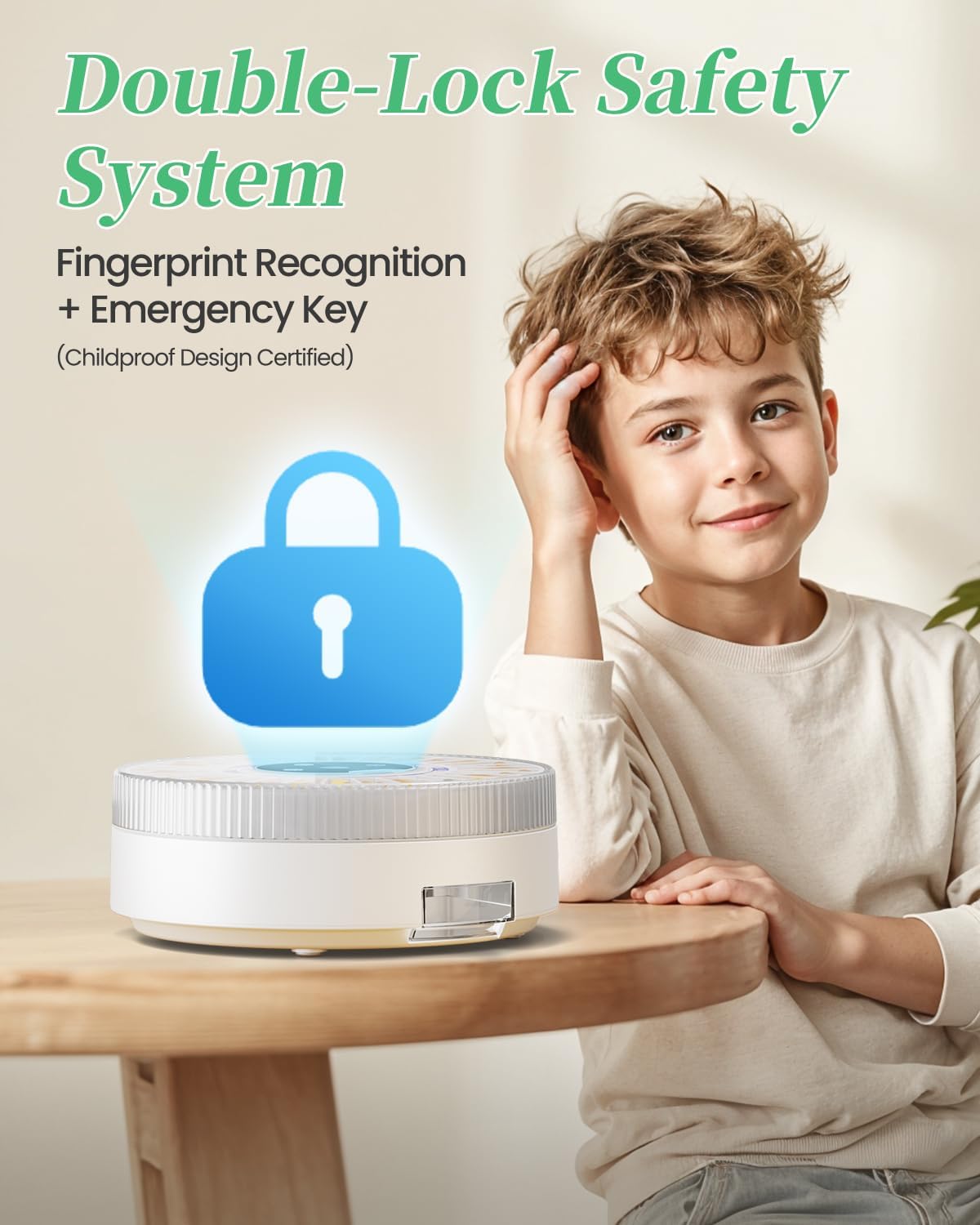 Colorwing® 2025 Smart Pill Dispenser for Seniors - 31-Slot Automatic Medication Organizer with Bluetooth Alarms, Fingerprint & Mechanical Dual Lock, Daily Timed Dispenser (Elderly-Friendly Design)