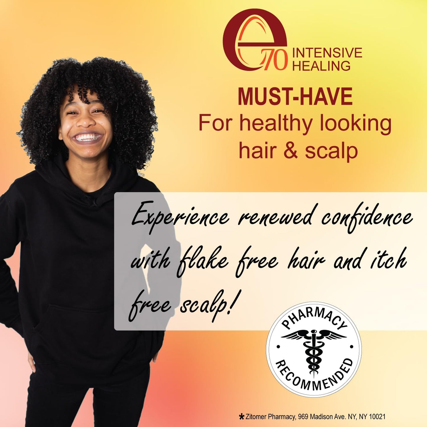 Folliculitis Treatment Conditioner with 3% BHA, Salicylic Acid, Tea Tree Oil & Chamomile Extracts - Anti Itch for women & men with Irritated Flaky Scalp Acne Treatment, Made in USA by e70, 8 fl oz