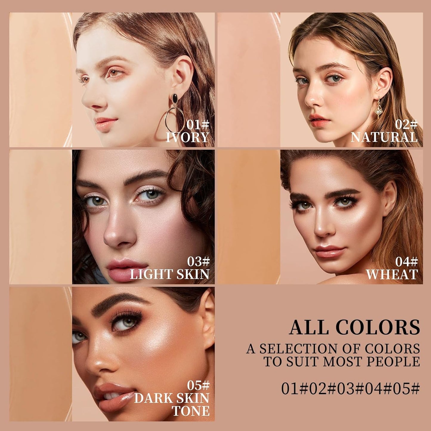 O'CHEAL Face Foundation Contour Stick Long-wear Lightweight Brighten Stick Face Concealer Blemish Contouring Beauty Makeup 02#NATURAL