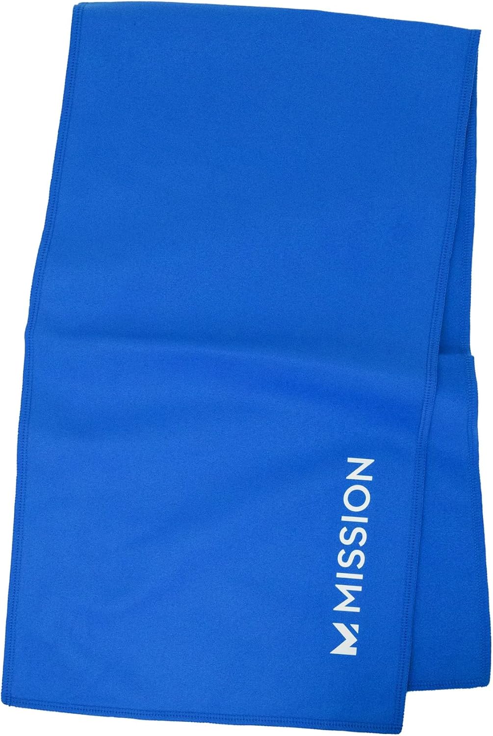 MISSION On-The-Go Cooling Towel, Blue - Soft, Lightweight Fabric - Cools Up to 2 Hours - UPF 50 Sun Protection - Machine Washable
