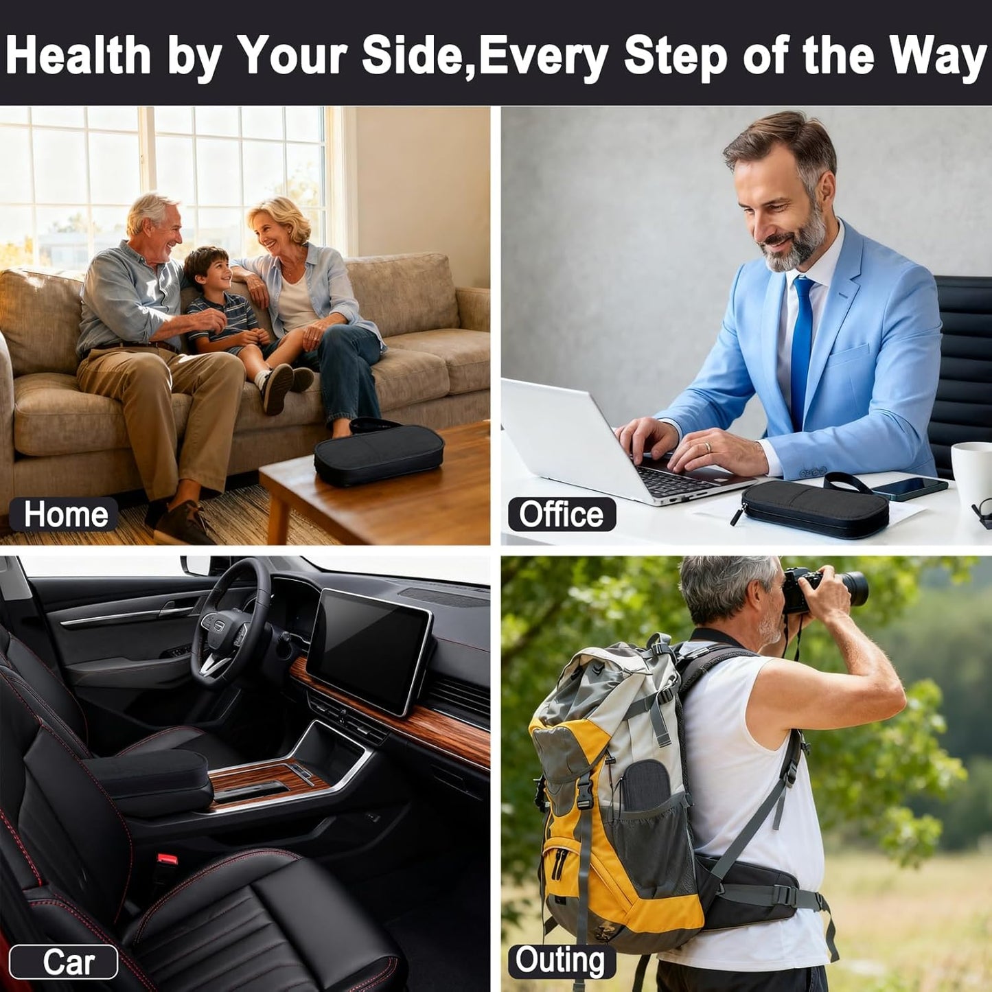 Insulin Cooler Travel Case with 2 x 90g TSA Approved Ice Packs – Insulated Diabetic Medication Bag for Insulin Pens & Supplies – Compact & Waterproof for Daily Use & Travel