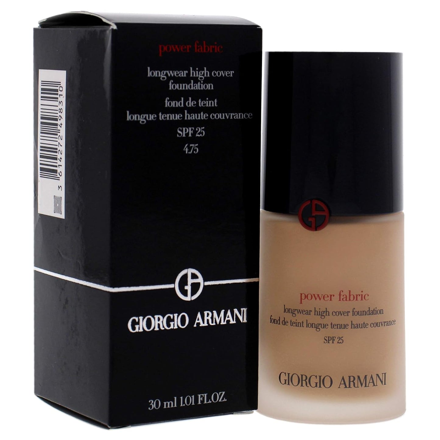 Giorgio Armani Power Fabric Longwear High Cover Foundation SPF 25 - 4.75 Women Foundation 1 oz