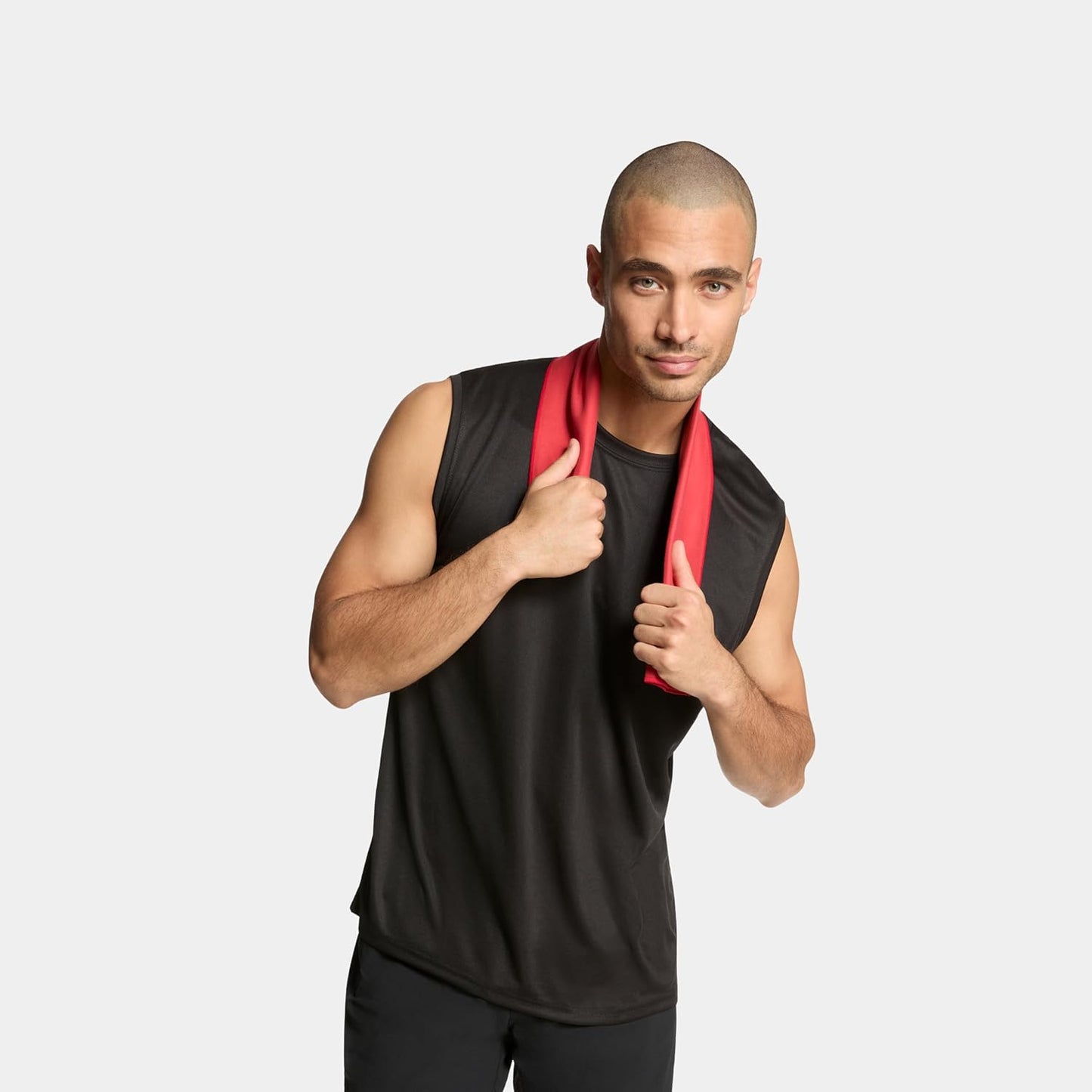 MISSION On-The-Go Cooling Towel - Soft, Lightweight Fabric - Cools Up to 2 Hours - UPF 50 Sun Protection - Machine Washable (Red)