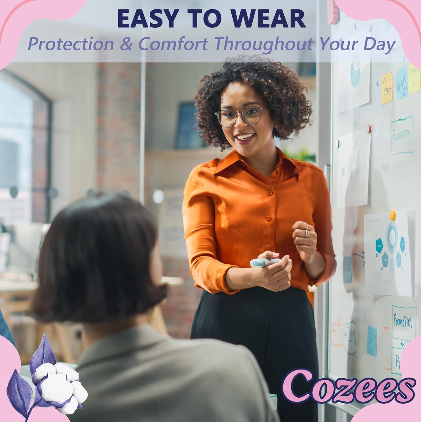 Cozees Disposable Period Underwear for Women, Menstrual and Postpartum High Absorbency, Cotton Covered Comfort, Made in USA (9 Count, Large/X-Large)