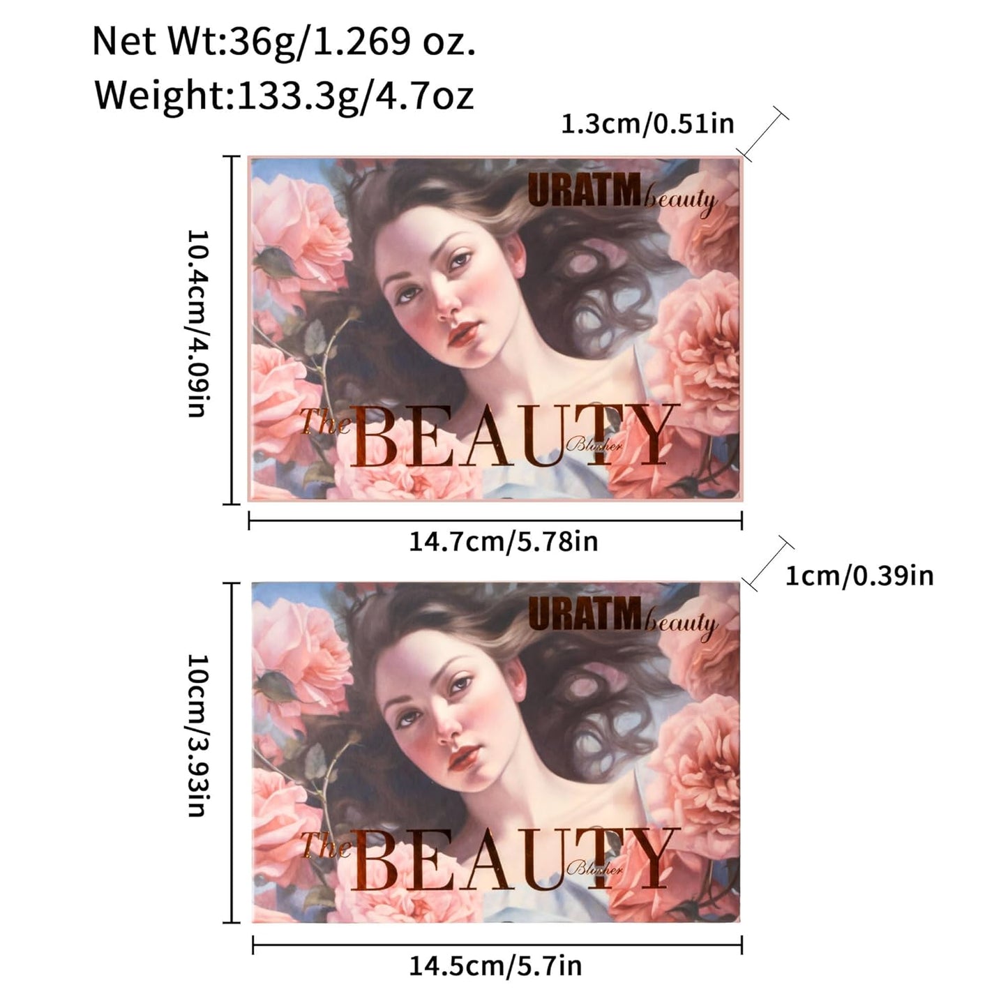 6 Color Rosé Blush Palette, Velvety Fine Texture, High Color Payoff, 3 Shimmer Shades, 3 Matte Blush Shades, Beginner-Friendly, Soft & Natural Colors, No Color Fading - Makeup Blush Palette