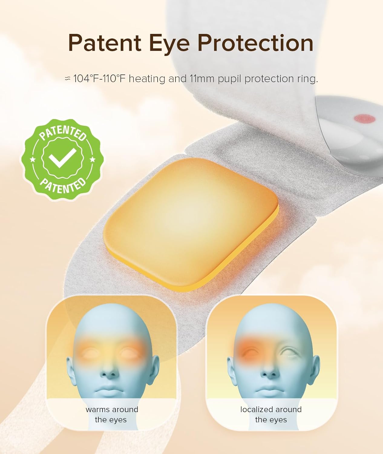 3D Self Heated Eye Mask for Dry Eyes with 100+ Soft Beads,Steam Eye Mask for Sleeping,Relaxation, Disposable, Spa, Travel Gifts for Women, Men