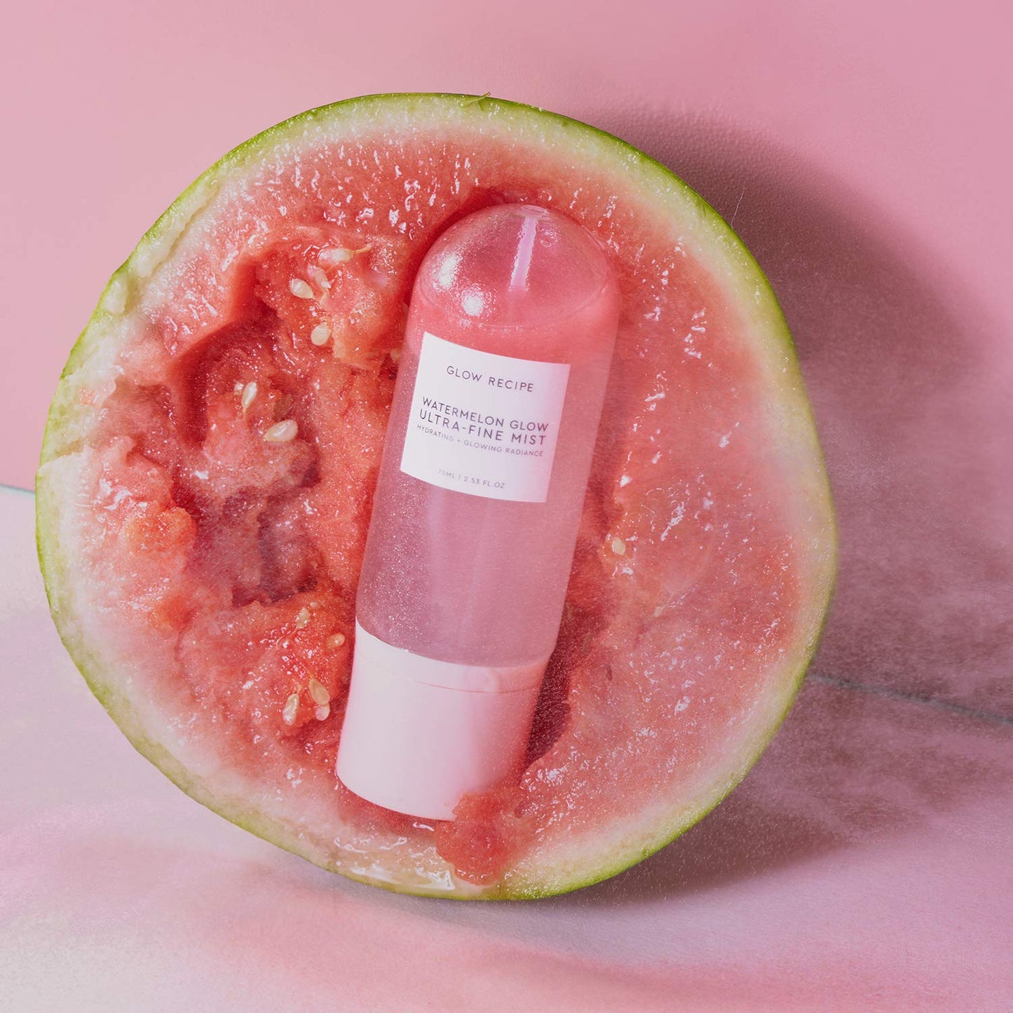 Glow Recipe Watermelon Glow Facial Spray + Hydrating Mist - Ultra-Fine Face Mist with Hyaluronic Acid + Hibiscus AHA to Refresh Dry Skin & Enhance Dewy Makeup - Suitable for All Skin Types (75ml)