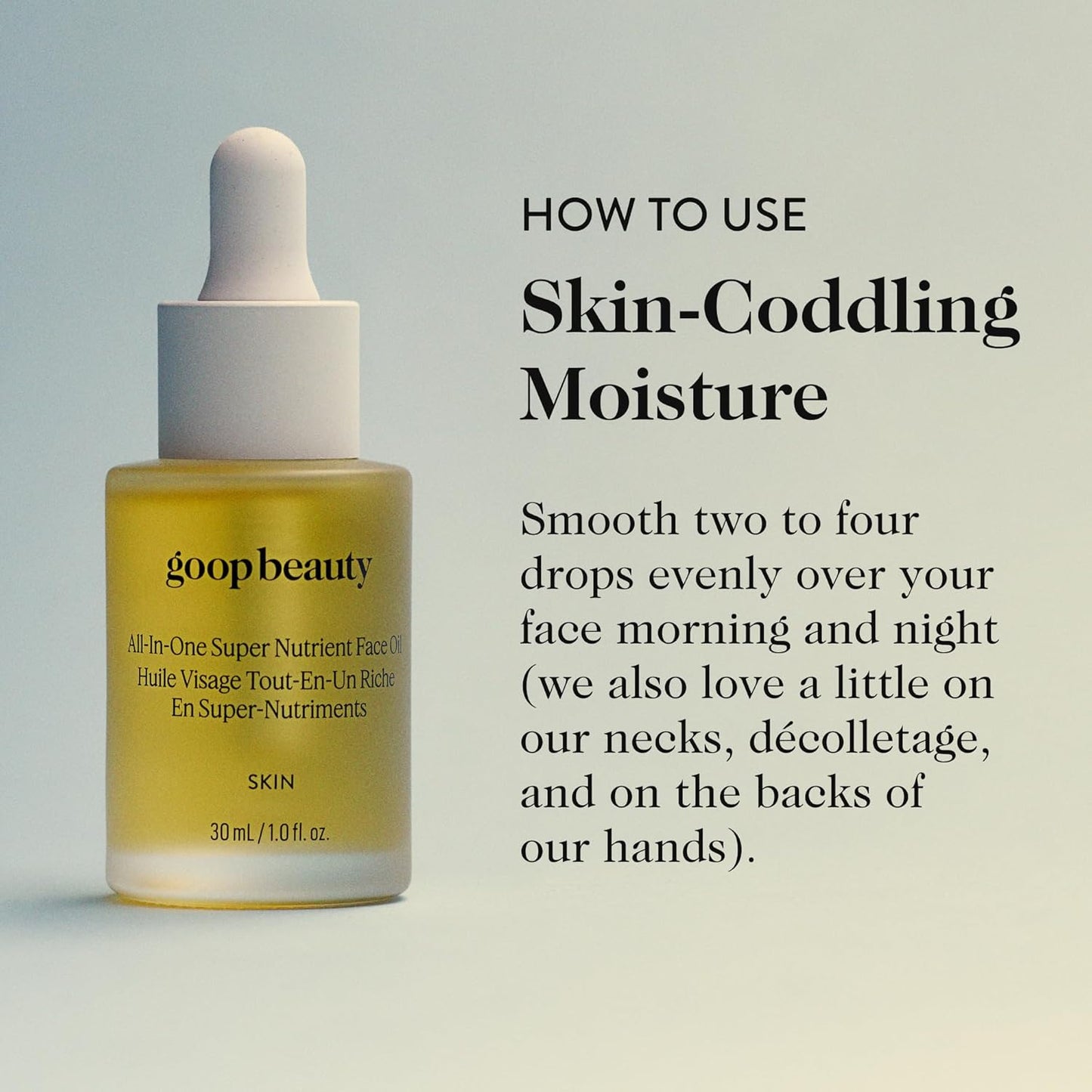 goop Beauty Nutrient Face Oil | Anti Aging Moisturizer for Smooth Skin Texture & Wrinkles | Bakuchiol, Cacay, & Organic Amla | 1 fl oz