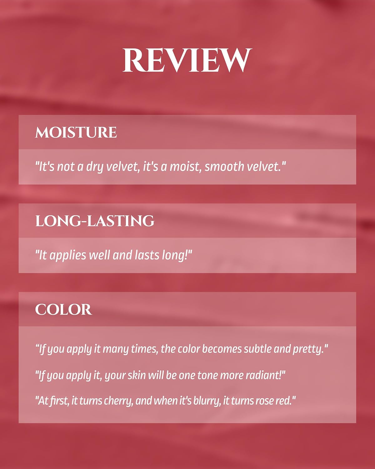 HEVVYMAKEUP Blurring Effect Lip Tint - Airy Velvet Matte Lips - Vegan, Longwear, Vibrant, Buildable Creamy Soft Texture - Korean Lip Makeup, Figgy Caramel, 0.13 fl.oz.