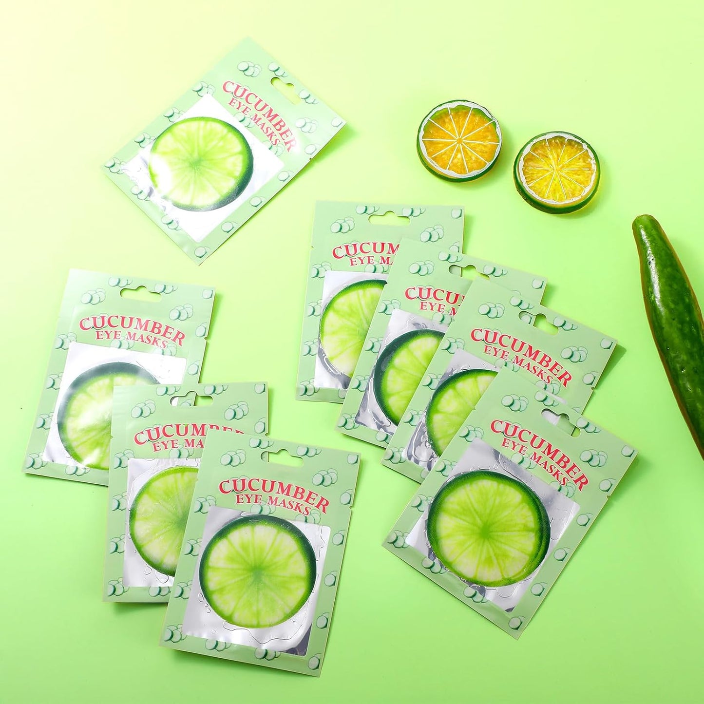 72 Count Eye Pad Cucumber Eye Pads Spa Day Kit Cooling Eye Pads Spa Accessories Face Masks Skincare Spa Party Sleepover Party Supplies Spa Gifts Bulk Party Favor