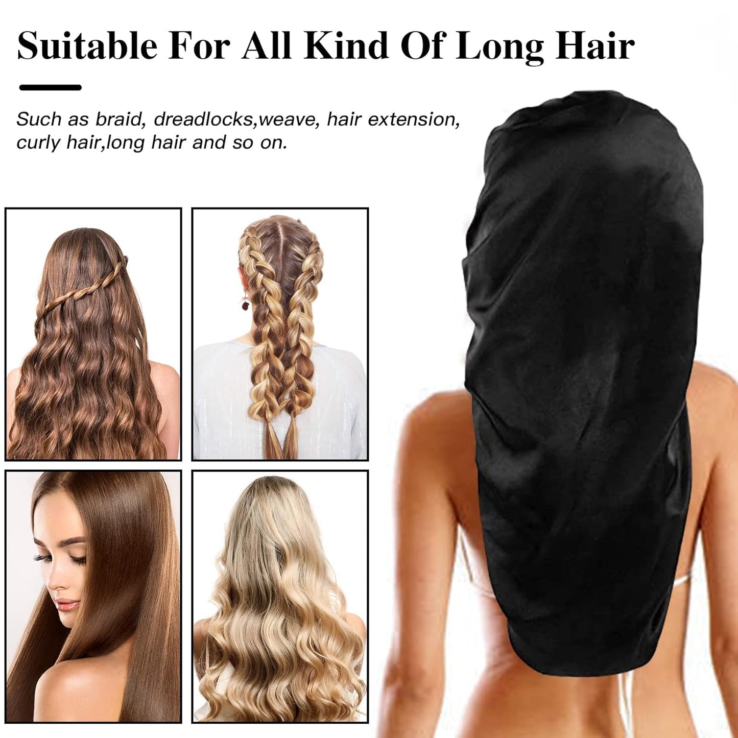 Goiple Edge Control Wax for Women - Strong Hold, Non-greasy Smoother, Strawberry Scent (4oz + Edge Scarf + Hair Bonnet + 2 Edge Brushes)