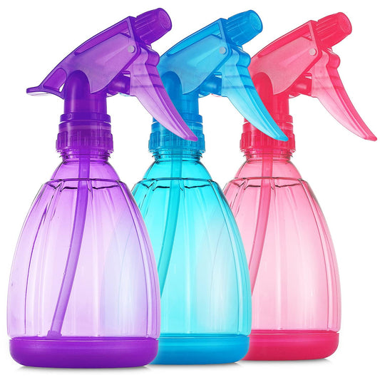 DilaBee Plastic Spray Bottles - 12oz (3 Pack) Water Spray Bottle for Hair, Gardening, Grilling & Cleaning Solution - Empty Spray Bottles for Cat - Small Spray Bottle