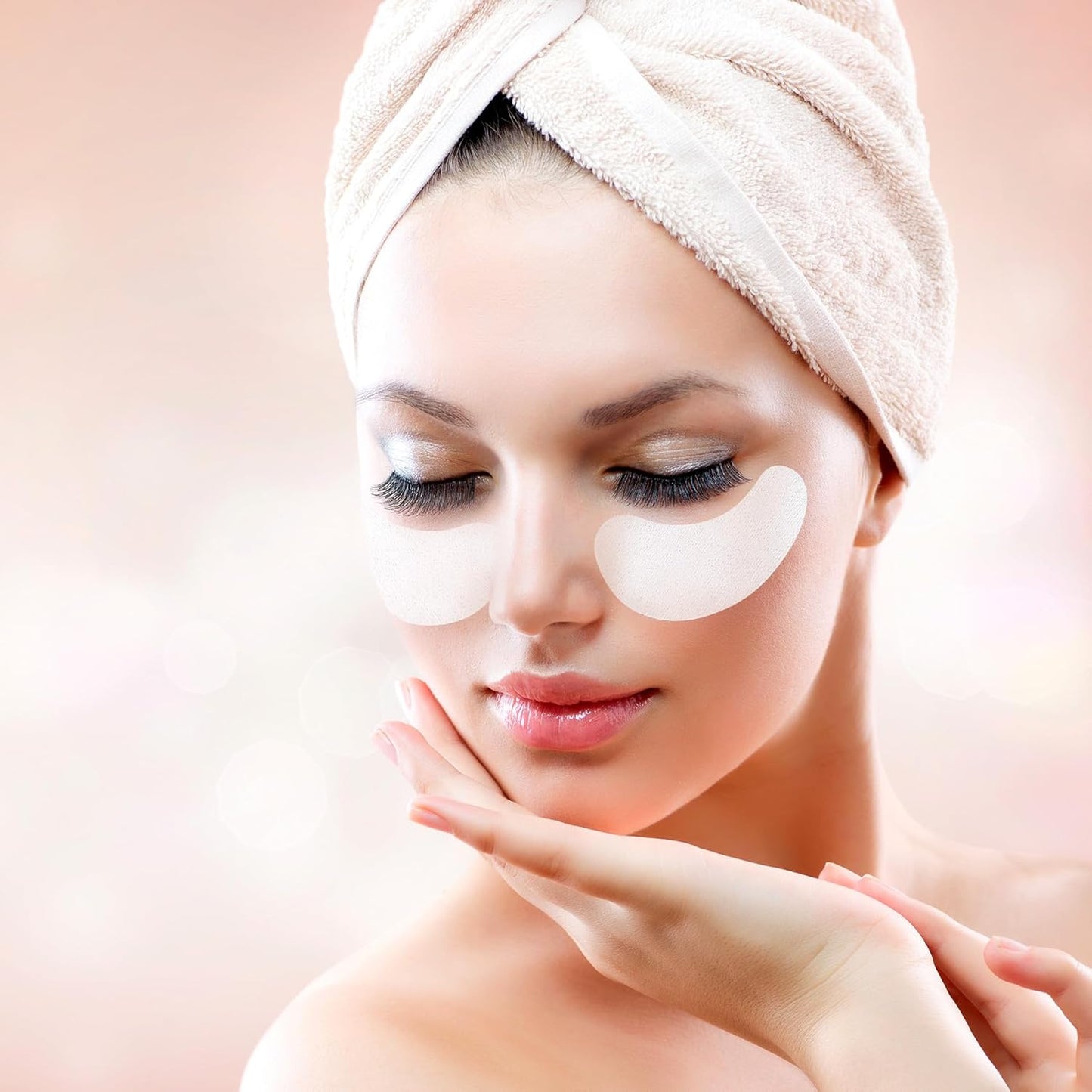 1000pcs Disposable Eye Mask Paper Patches, Non Woven Eye Care Patches, Cotton Paper Facial Eye Pads Spa, DIY Clear Eye Mask Paper Beauty Sheets for Makeup Removal