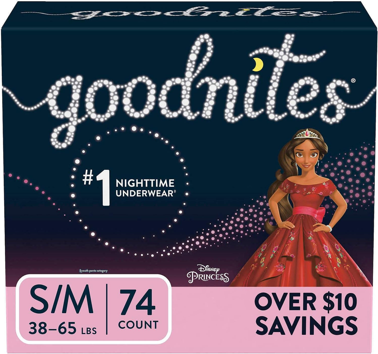 Goodnites Bedtime Pants for Girls, Small/Medium, 74 Count
