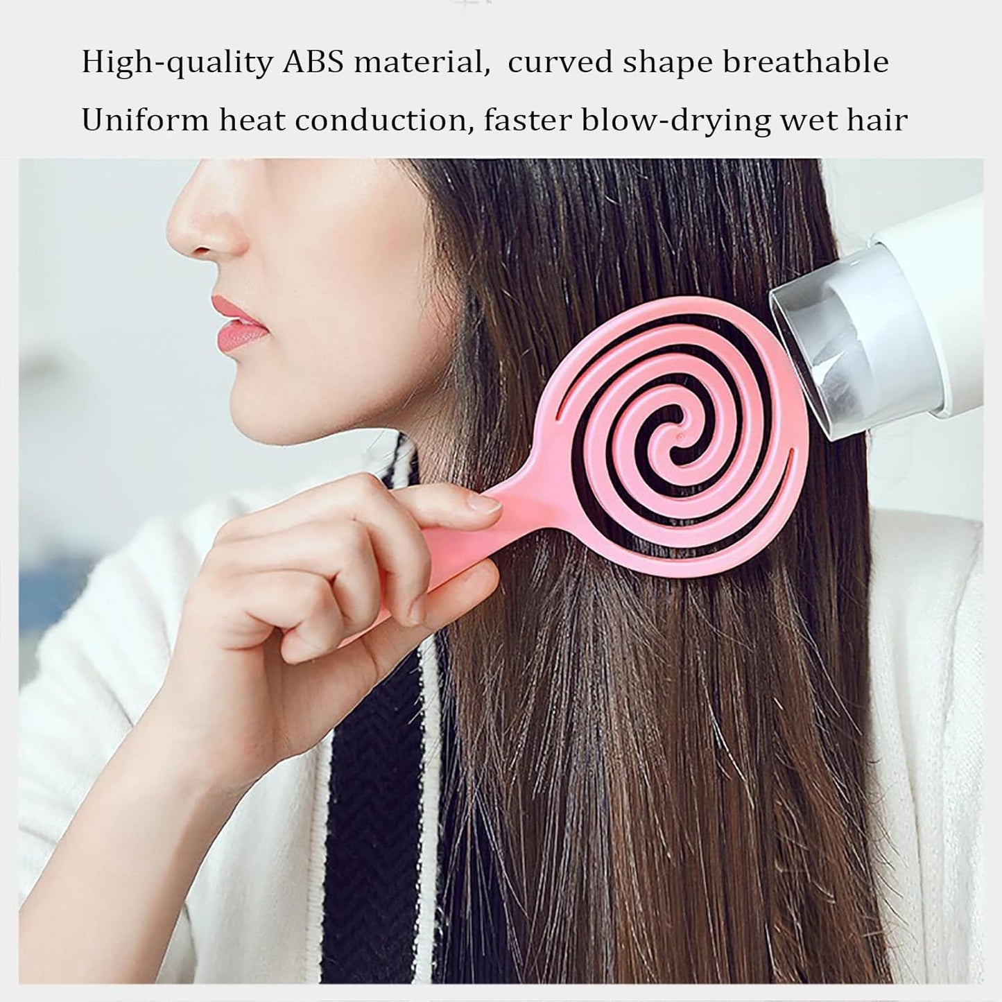4 Pieces【Ultra-Soft】Baby Fine or Straight Hair Detangling Hair Brush for Kids【Skin-friendly material】Faster Blow Drying Styling Hair Detangling Brush with Flexible Bristles（Food grade ABS）Compact size