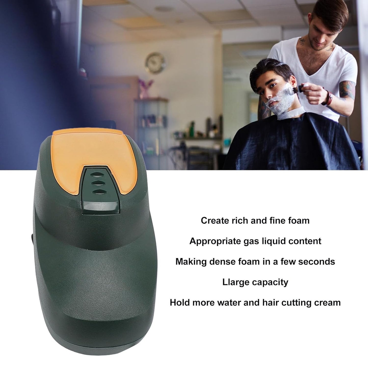 Hot Lather Machine, Hot Lather Machine for Barbers, Barber Shop Lather Warmer Machine, Household Heated Shaving Cream Dispenser (US Plug 110V)