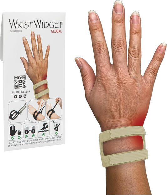 WristWidget® (Tan) Adjustable Wrist Brace for TFCC Tears, One Size fits most. For Left and Right Wrists, Support for Weight Bearing Strain, Exercise